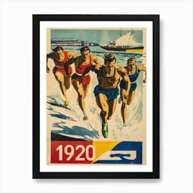 Aihrgdesign A Vintage Sports Poster For The 1920 Antwerp Olym E2e97b5b 2ede 442b 9249 4a932eac059f 0 Art Print