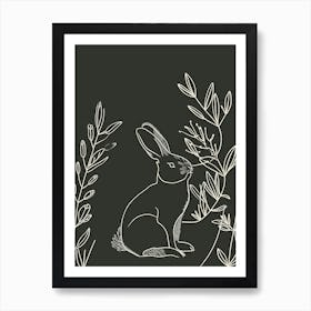 Cinnamon Rabbit Minimalist Illustration 3 Art Print