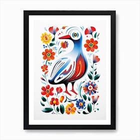 Scandinavian Bird Illustration Albatross 1 Art Print