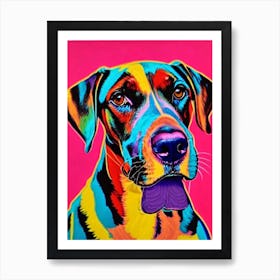 Bluetick Coonhound Andy Warhol Style Dog Art Print
