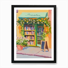 Local Book Store Gouache Painting Art Print