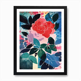 Camellia Flower Illustration 3 Art Print