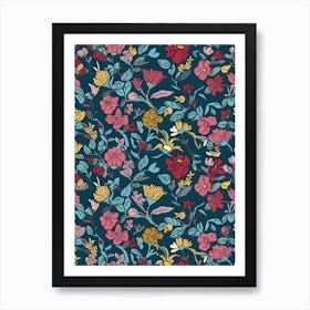 Floral Charm London Fabrics Floral Pattern 3 Art Print