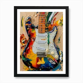 Guitar Painting Art Print