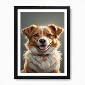 Portrait Of A Dog Art Print