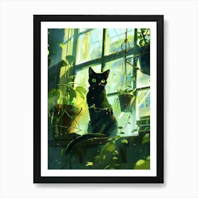 Cat In The Window 9 Art Print