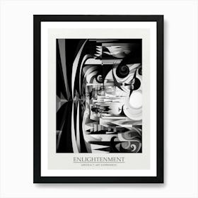 Enlightenment Abstract Black And White 6 Poster Art Print