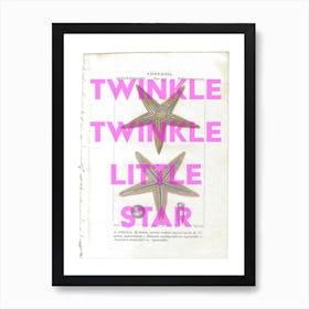 Twinkle Twinkle Little Star Vintage Starfish Art Print