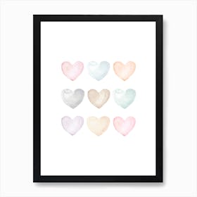 Hearts 83 Art Print