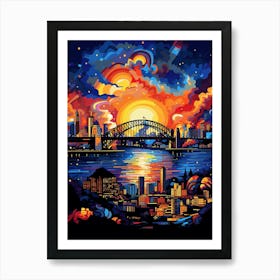 Harbour Heights: Sydney's Iconic Bridge Art Print
