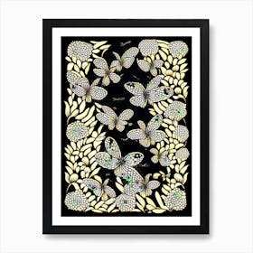 Swarm Of Bees 2 William Morris Style Art Print