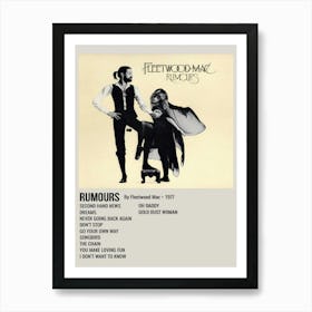 Rumours By Fleetwood Mac Art Print