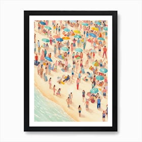 Happy Summer Day On The Beach Art Print