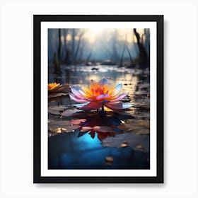 Default Misty Evening In The Swamp Close Up Holographic Gold A 1 55e8eb3d 128b 4194 8ea5 17693f50aebc 1 Art Print