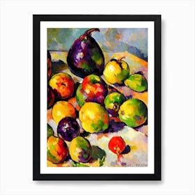 Eggplant Cezanne Style vegetable Art Print