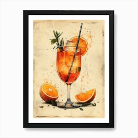 Cocktail With Oranges 9 Art Print