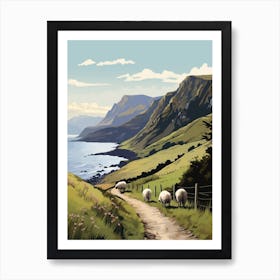 West Highland Coast Path Scotland 2 Vintage Travel Illustration Art Print