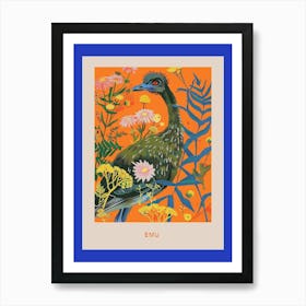 Spring Birds Poster Emu 1 Art Print