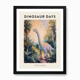 Dinosaur In The Leaves Poster 1 Affiche