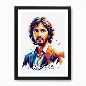 Josh Groban 01 Portrait Music Icon Style WPAP Pop Art Art Print