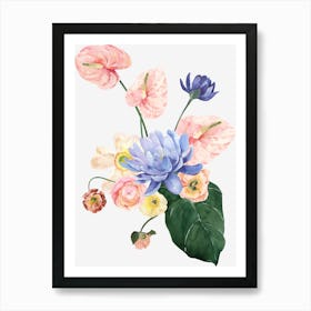 Watercolor Flowers Art Print