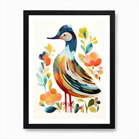 Bird Painting Collage Duck 2 Art Print