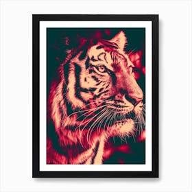 Tiger Retro Art Print