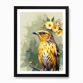 Bird On A Branch 8 Art Print