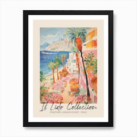 Positano, Amalfi Coast   Italy Il Lido Collection Beach Club Poster 2 Art Print