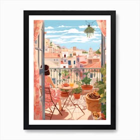 Malaga Spain 3 Illustration Art Print