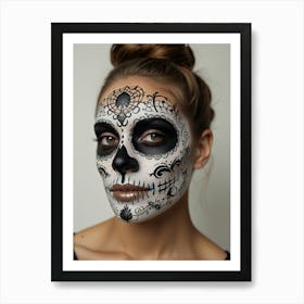 Day Of The Dead Makeup Art Print