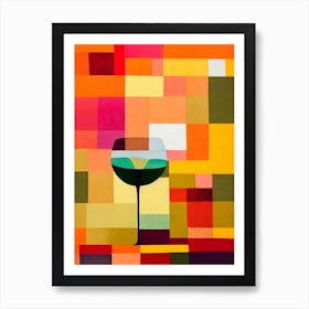 Japanese Paul Klee Inspired Abstract Cocktail Poster Art Print