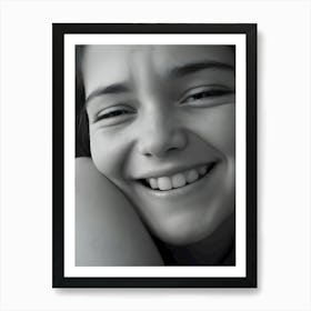 Girl Smiles-Reimagined Art Print