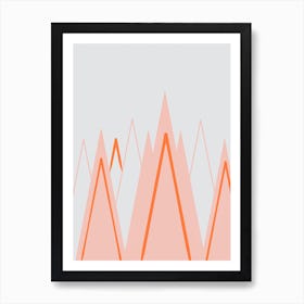 Pink Mountains Art Print