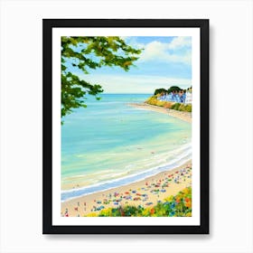 Shanklin Beach, Isle Of Wight Contemporary Illustration   Art Print