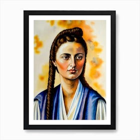 Maria Falconetti In The Passion Of Joan Of Arc Watercolor 2 Art Print