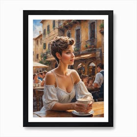 Coffee In The Cafe Art Print