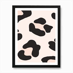 Black And White Leopard Print Art Print