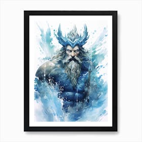 Fantasy Illustration Of Poseidon 2 Art Print