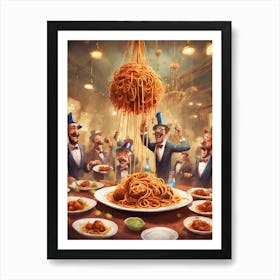 Night Of Spaghetti Art Print