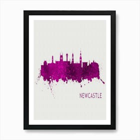 Newcastle Australia City Purple Art Print