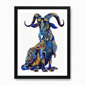 Goat Zodiac Art Print