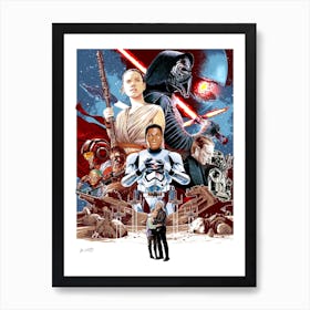 Sw The Force Awaken Art Print