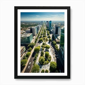 Aerial Photography Capturing Bustling Urban Life Throngs Of Pedestrians Navigating The Streets Jux Art Print