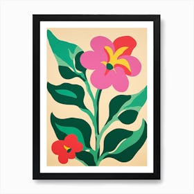 Cut Out Style Flower Art Gloriosa Lily 3 Art Print