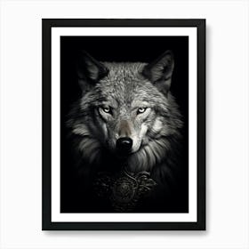 Indian Wolf Portrait 3 Art Print