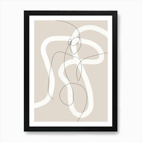 Abstract Minimal Line Art Art Print