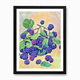 Blackberry 1 Vintage Sketch Fruit Art Print