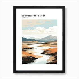 Scottish Highlands Scotland 1 Hiking Trail Landscape Poster Art Print
