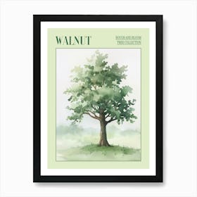 Walnut Tree Atmospheric Watercolour Painting 3 Poster Art Print